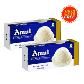 Amul Ice Cream Vanilla Royale - 750ml - Buy 1 Get 1 Free - Pack of 2