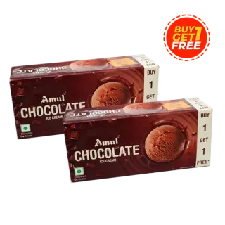 Amul Ice Cream Chocolate - 750ml - Buy 1 Get 1 Free - Pack of 2
