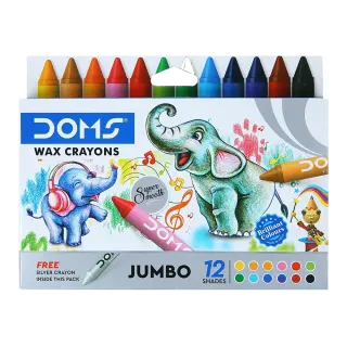 Doms Wax Crayons 12 Pcs | Pack of 1