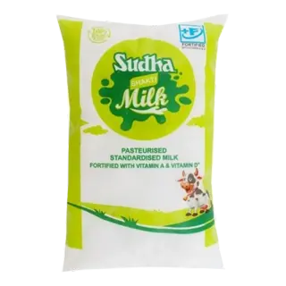 Sudha Shakti Pasteurized Milk - 1Ltr