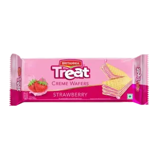 Britannia Treat Strawberry Wafers | 50g | Pack of 1