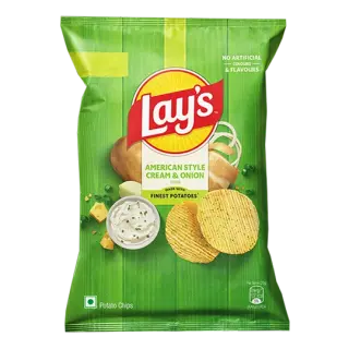 Lays American Style Cream & Onion Flavour Potato Chips 24g