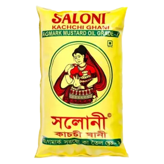 Saloni Kachchi Ghani Mustard Oil - 1Ltr