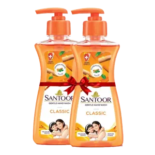 Santoor Hand Wash 200ml (1+1) | Pack of 1
