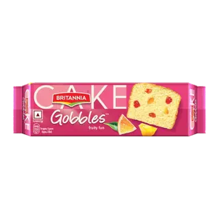 Britannia Gobbles Fruity Fun Cake | 28g | Pack of 1