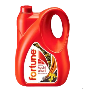 Fortune Kachi Ghani Pure Mustard Oil Jar - 5Ltr