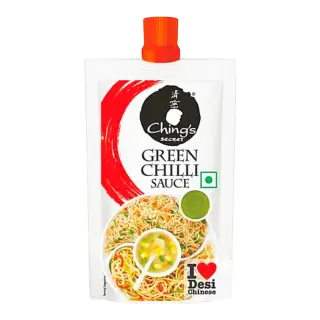 Chings Green Chilli Sauce Pouch | 90g | Pack of 1