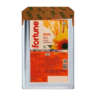 Fortune Sun Lite Refined Sunflower Oil Tin - 15 ltr