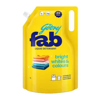 Godrej Fab Liquid Detergent Refill Pouch For Machine & Hand Wash | 825g | Pack of 1