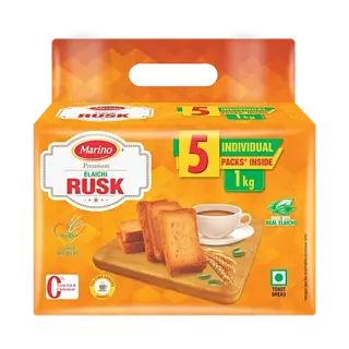 Marino Premium Elaichi Rusk | 1 Kg | Pack of 1