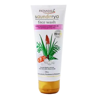 Patanjali Suandrya Aloe Been Tulsi Orange Face Wash 100g