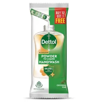 Dettol Powder to Liqud Handwash Refill 8g  | Pack of 12