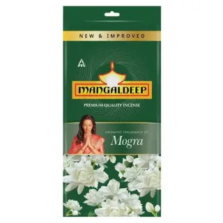 Mangaldeep Mogra Incense Sticks - Ziplock Pack | 125 g | Pack of 1