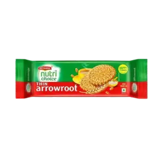 Britannia Nutri Choice Thin Arrowroot Biscuits | 277g | Pack of 1
