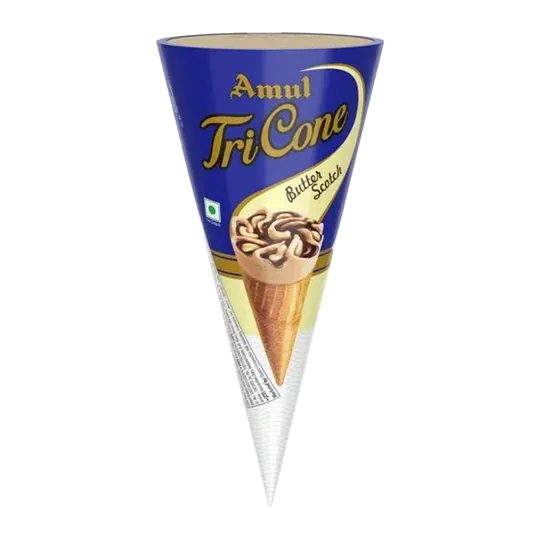 Amul Tricone Butterscotch Ice Cream - 120 ml