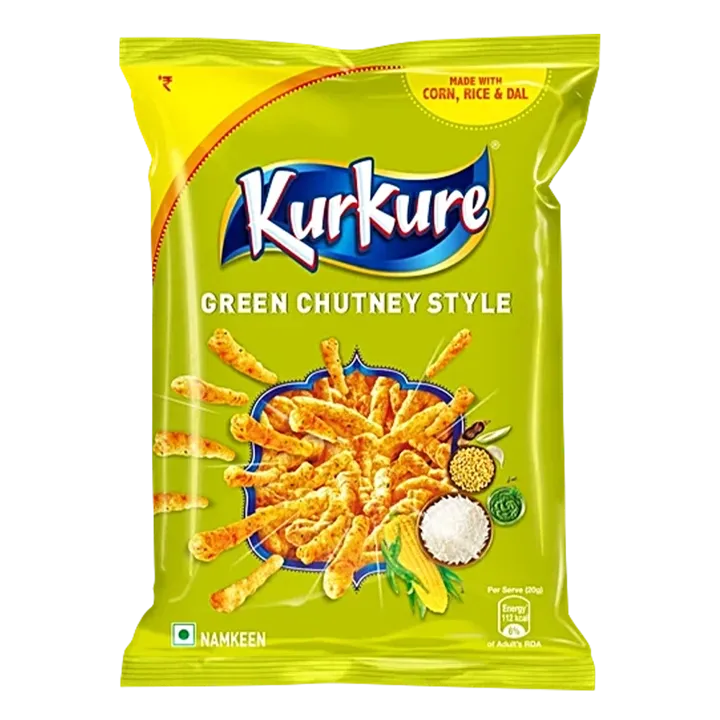 Kurkure Namkeen Green Chutney Rajasthani Style | 35g | Pack of 1