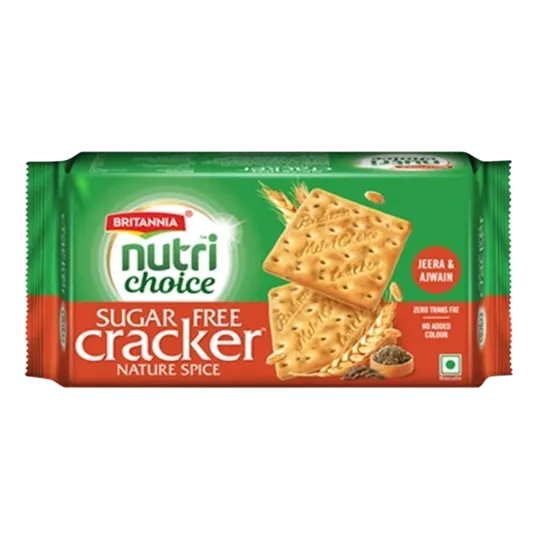 Britannia Nutri Choice Sugar Free Cracker Natural Spice | 300g | Pack of 1