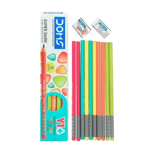 Doms Y1 Plus Graphite Pencil | Pack of 10