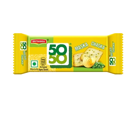 Britannia 50-50 Maska Chaska Salted Biscuits | 38g | Pack of 1