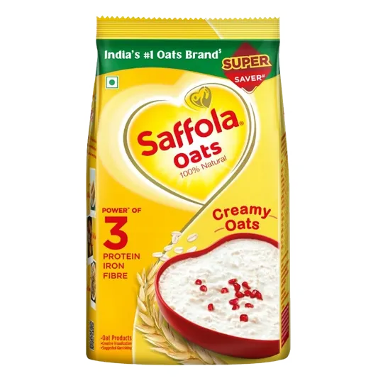 Saffola Oats Delicious Creamy Oats 100% Natural High Protein & Fibre Healthy Cereal 460g