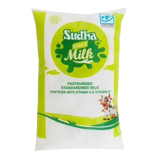 Sudha Shakti Pasteurized Milk - 1Ltr