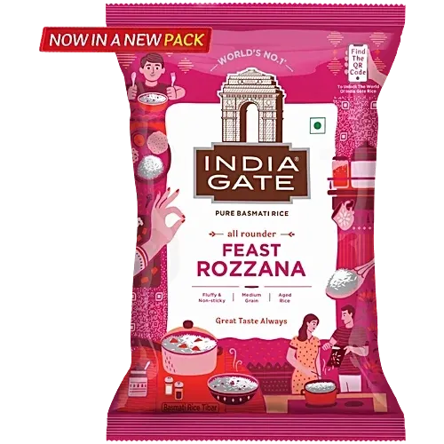 India Gate Basmati Rice Feast Rozzana 1 Kg