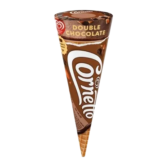 Kwality Walls Double Chocolate Cornetto Cone Ice Cream - 105ml