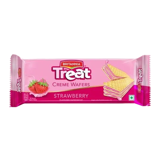 Britannia Treat Strawberry Wafers | 50g | Pack of 1