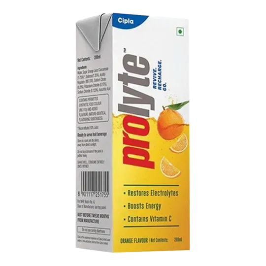 Cipla Prolyte ORS Orange Drink 200ml