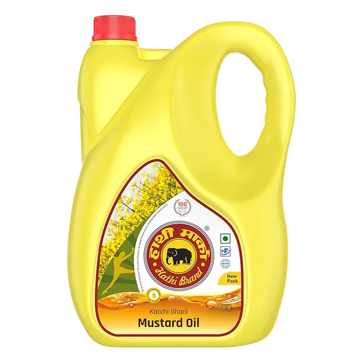 Hathi Brand Kacchi Brand Mustard Oil - 5Ltr