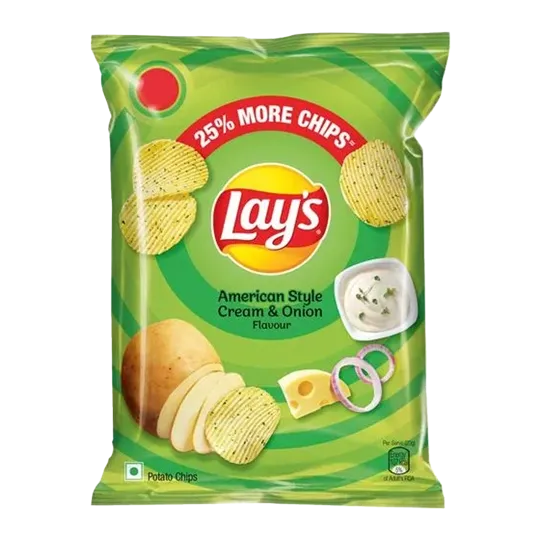 Lays American Style Cream & Onion Flavour Potato Chips 48g