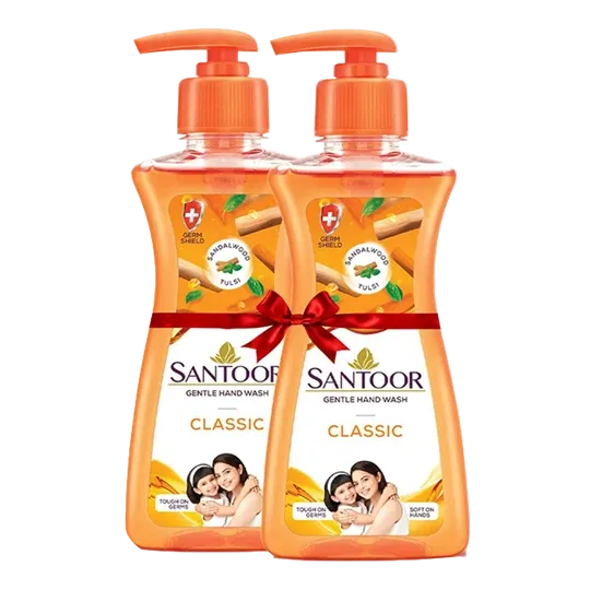 Santoor Hand Wash 200ml (1+1) | Pack of 1