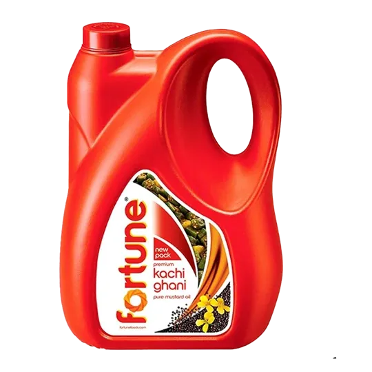 Fortune Kachi Ghani Pure Mustard Oil Jar - 5Ltr