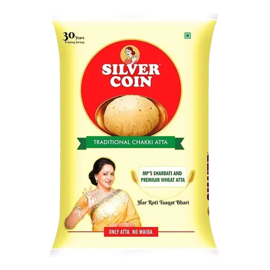 Silver Coin Traditional Chakki Atta - 5Kg