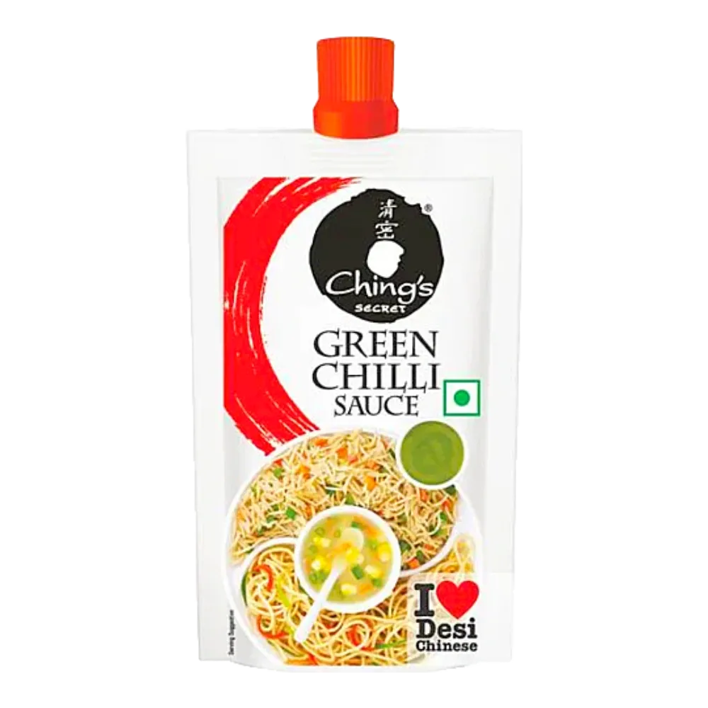 Chings Green Chilli Sauce Pouch | 90g | Pack of 1