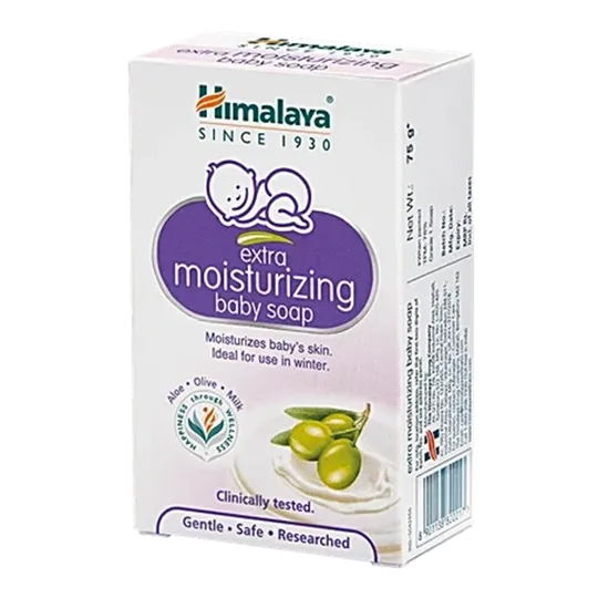Himalaya Extra Moisturizing Baby Soap Aloe Vera Olive & Milk 75g
