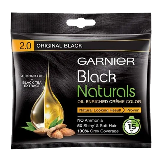Garnier Black Natural Cream 2 Original Black Hair Color 20M+20g