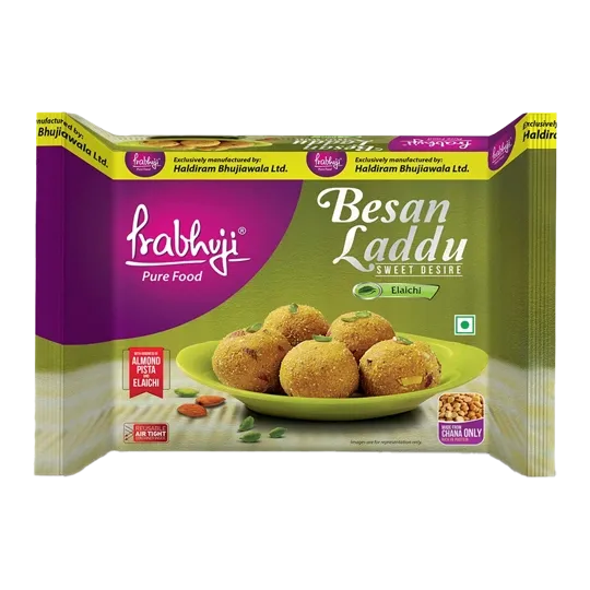 Prabhuji Besan Laddu Elaichi Flavour | 336g | Pack of 1