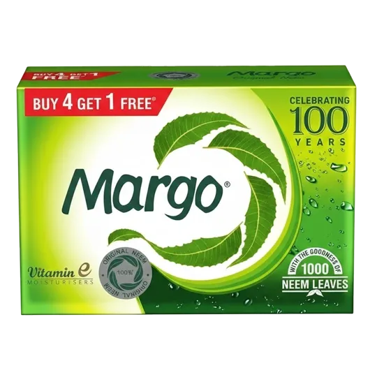 Margo Original Neem Vitamin E Moisturizing Soap | 500g | Buy 4 Get 1 Free | Pack of 5
