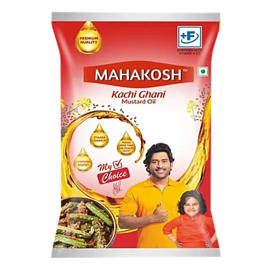 Mahakosh Kachi Ghani Mustard Oil - 850g Pouch