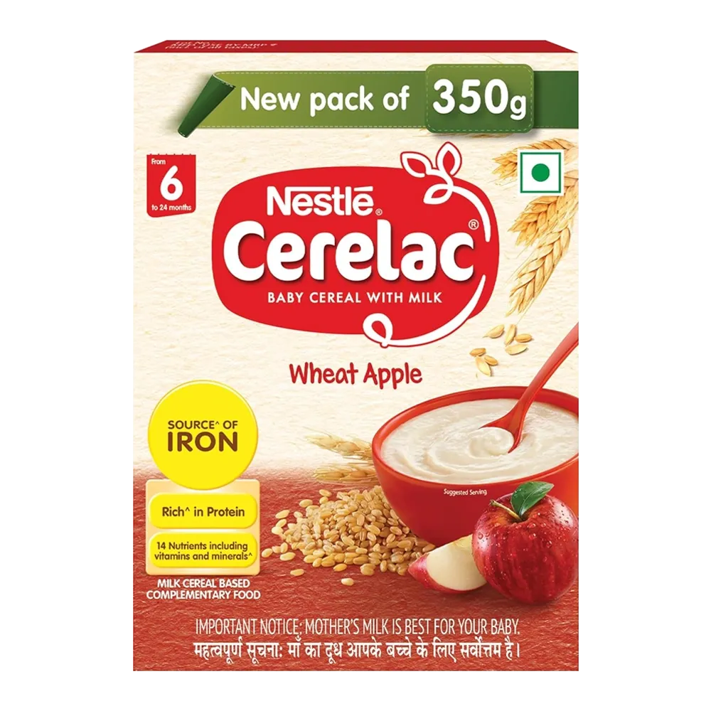 Nestle Cerelac Wheat Apple 6-24 Months 350g