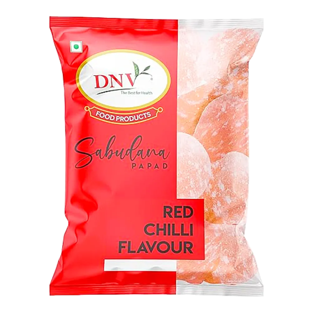 DNV Red Chilli Sabudana Papad | 70g | Pack of 1