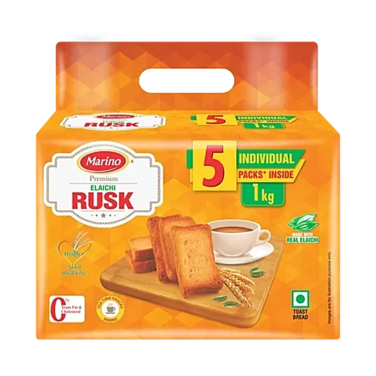 Marino Premium Elaichi Rusk | 1 Kg | Pack of 1
