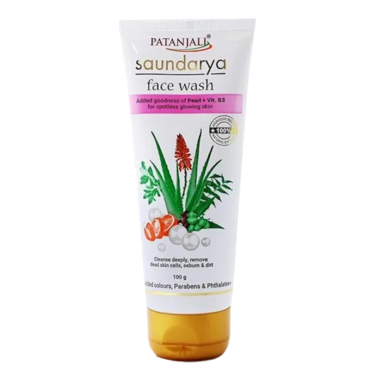 Patanjali Suandrya Aloe Been Tulsi Orange Face Wash 100g