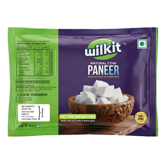 Wilkit Natural Cow Paneer - 200 g