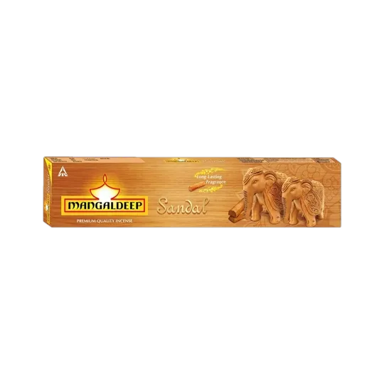 Mangaldeep Sandal Incense Sticks - Infused with sandalwood oil | 95 g | Pack of 1