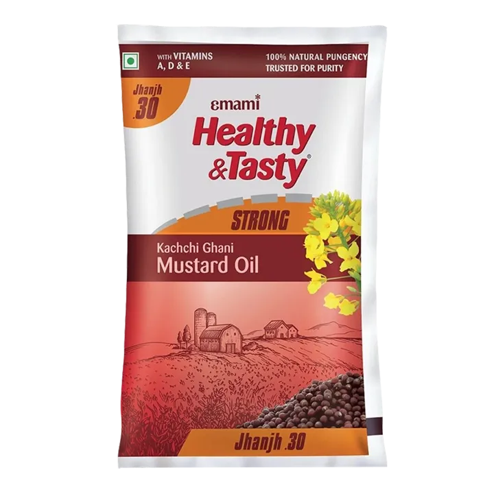 Emami Healthy And Tasty Kachchi Ghani Strong Mustard Oil - 825g