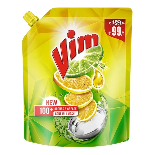 Vim Dishwash Liquid Gel Lemon Refill 480ml