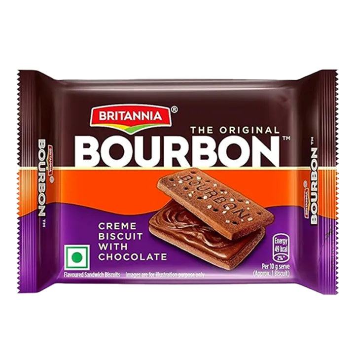 Britannia Bourbon Cream Chocolate Flavor Biscuits | 50g | Pack of 1