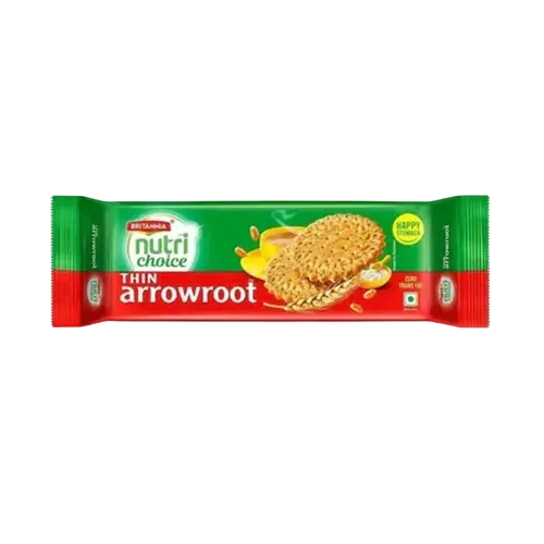 Britannia Nutri Choice Thin Arrowroot Biscuits | 277g | Pack of 1